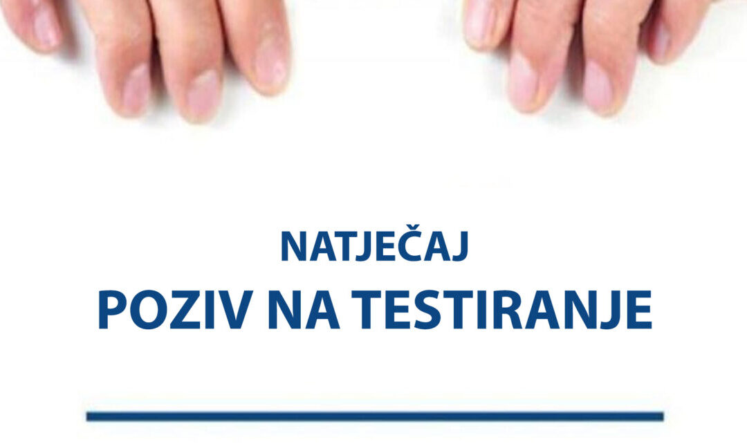 Poziv na testiranje kandidatima po natječaju za popunu radnog mjesta kuhara/ice