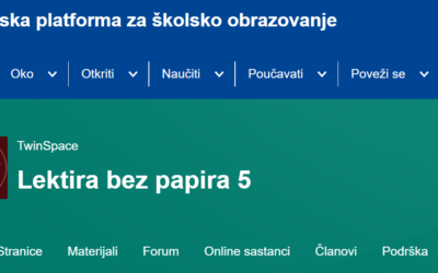 Započeo eTwinning projekt Lektira bez papira 5