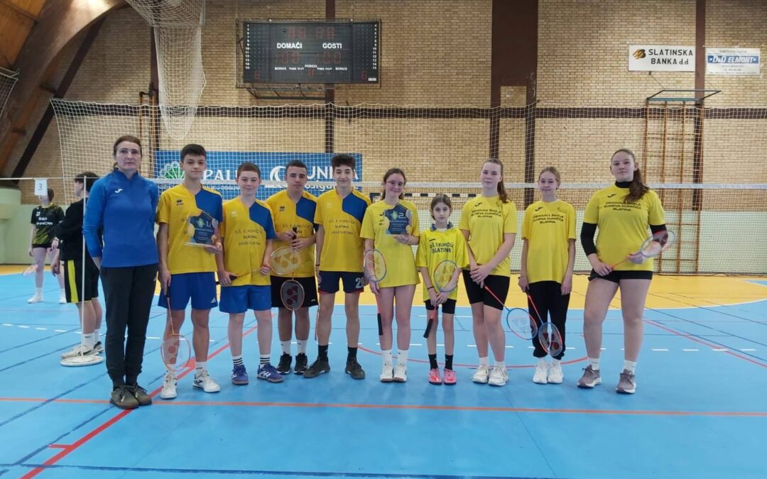 Osvojili 1. mjesto na županijskom natjecanju iz badmintona