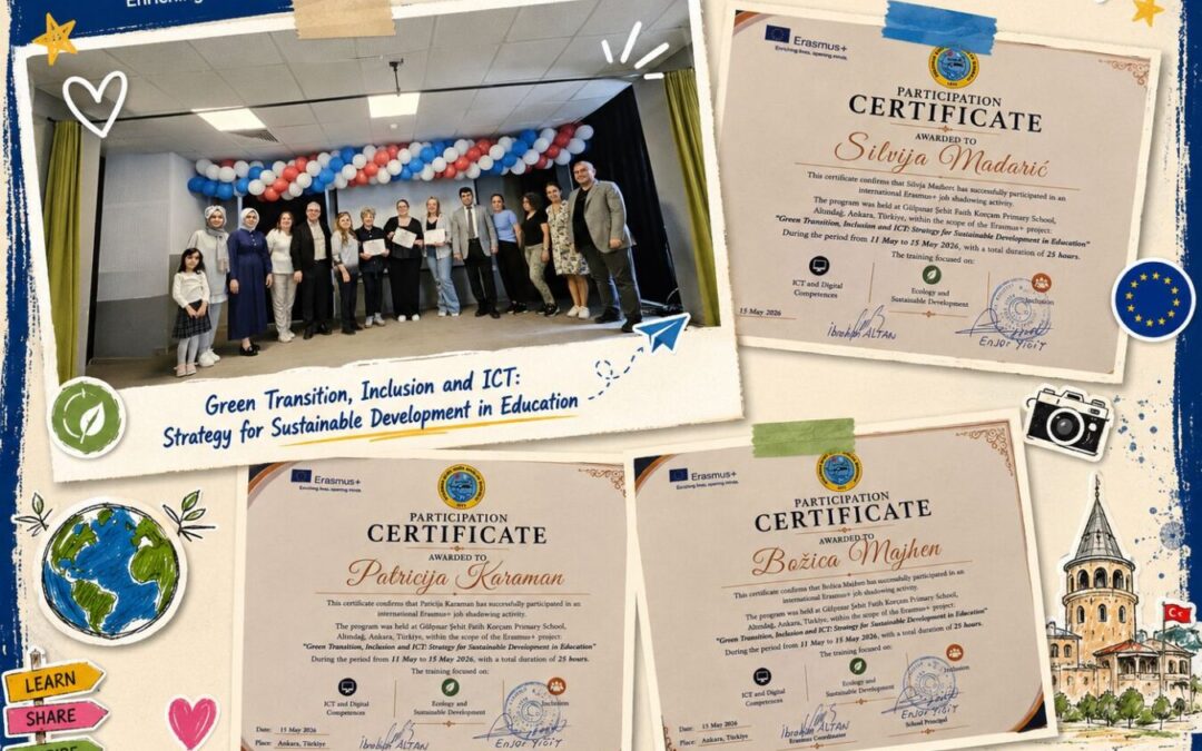 Praćenje rada u Ankari: Erasmus+ iskustvo OŠ Eugena Kumičića, Slatina